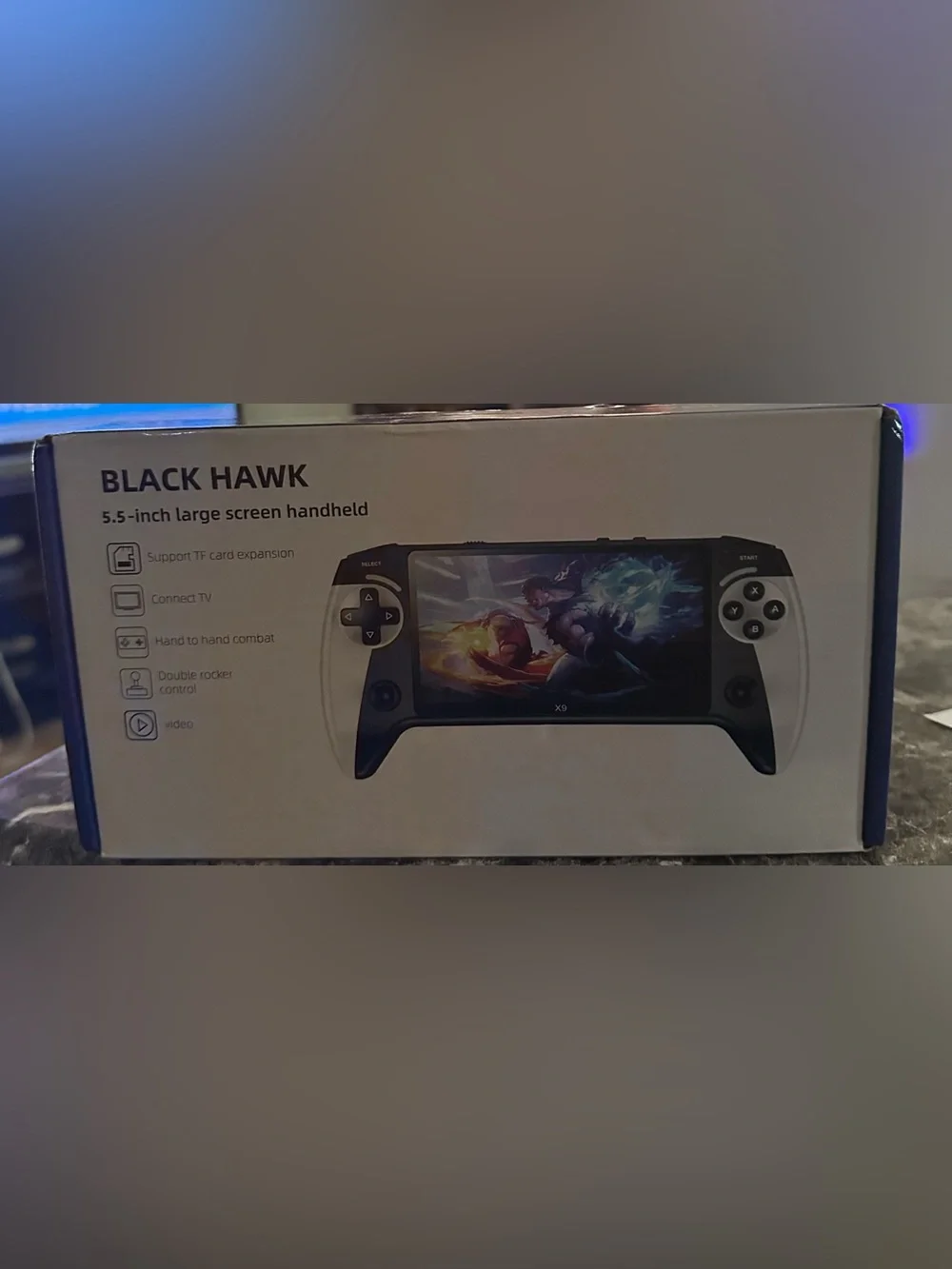 Black Hawk 5.5-inch Handheld Gaming Console - White/Black
